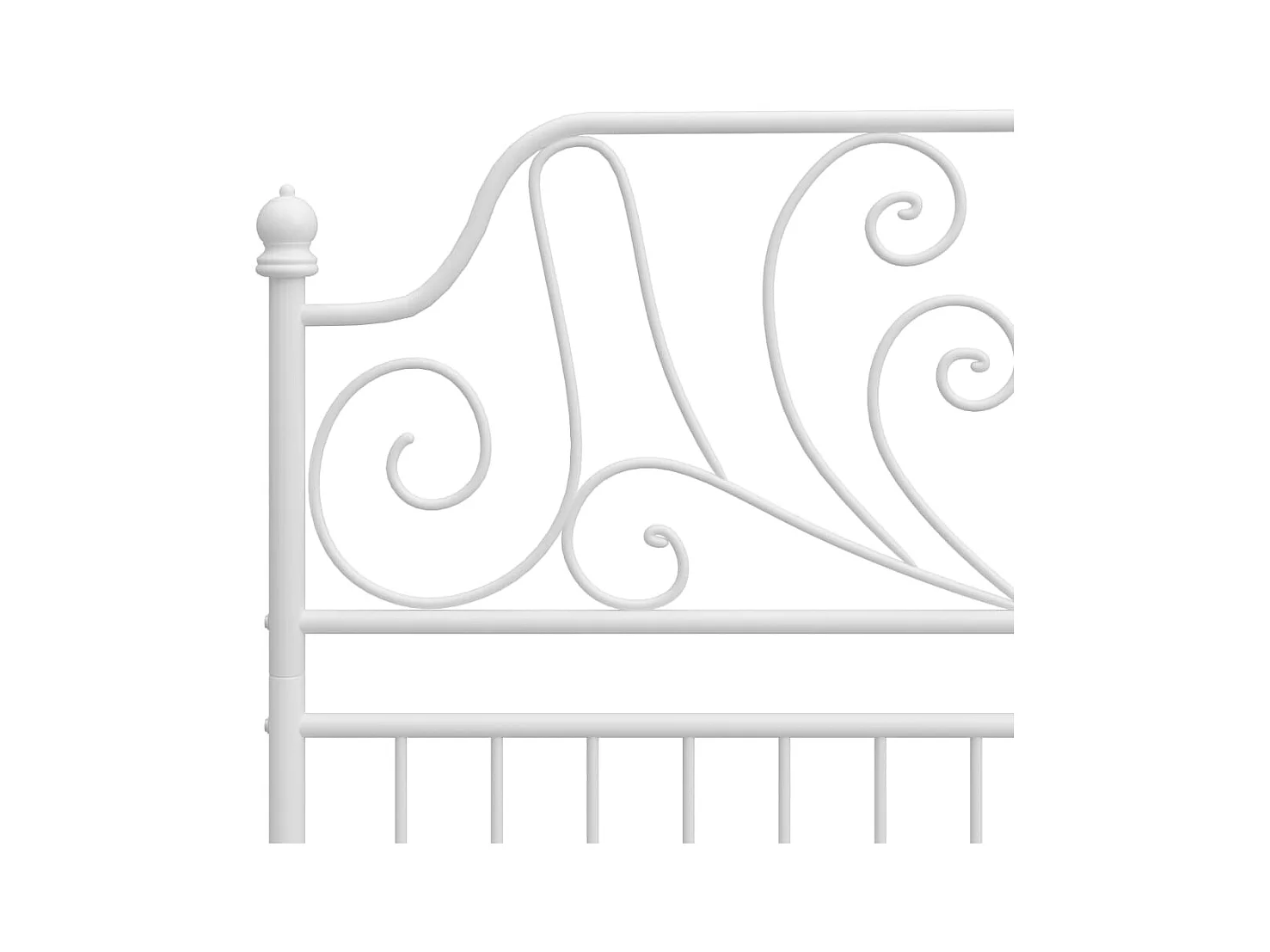 Estructura de cama sin colchón de metal blanco 120x200 cm