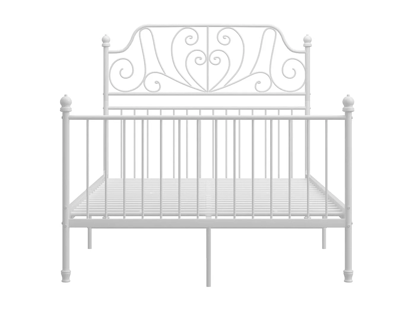 Estructura de cama sin colchón de metal blanco 120x200 cm