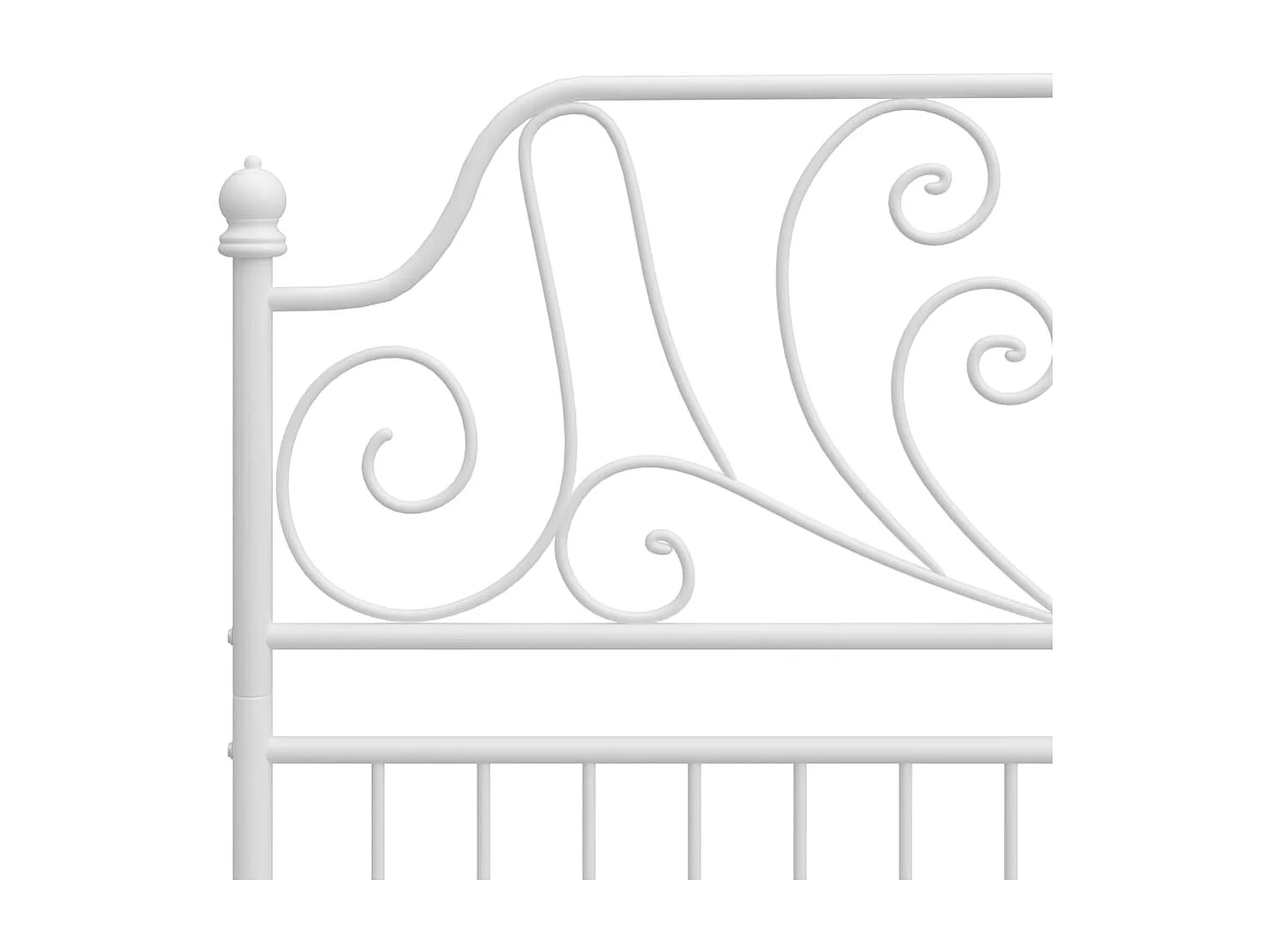 Estructura de cama sin colchón de metal blanco 120x200 cm