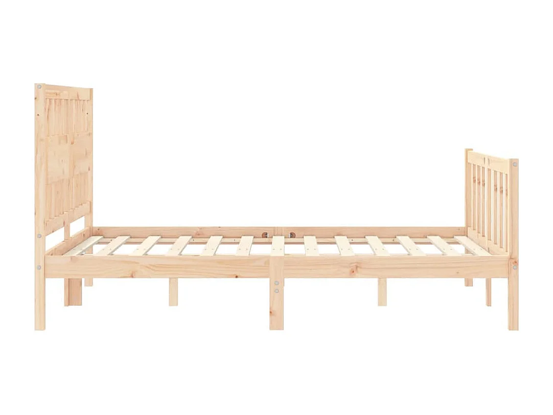Cadre de lit sans matelas bois de pin massif