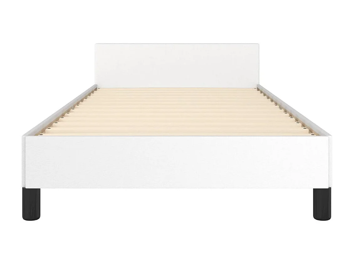 Cadre de lit sans matelas blanc 90x200 cm similicuir
