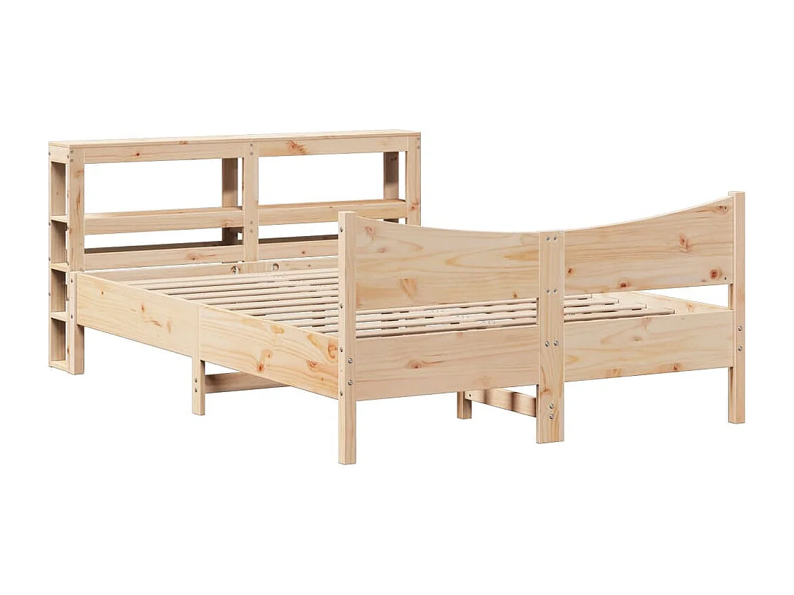 Cadre de lit avec tête de lit 120x190 cm bois de pin massif