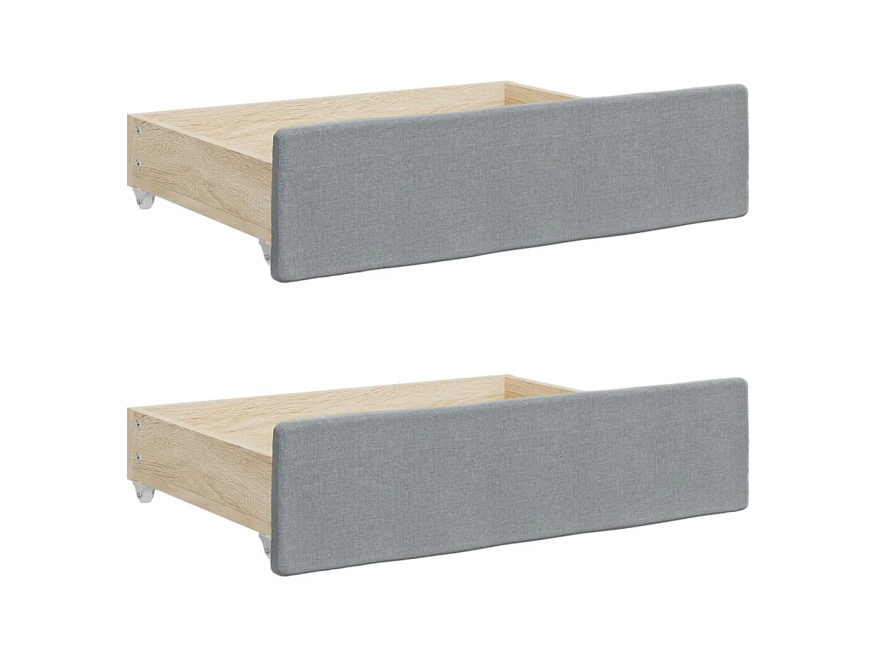 Divano letto con rotelle e cassetti senza materasso 100x200 cm