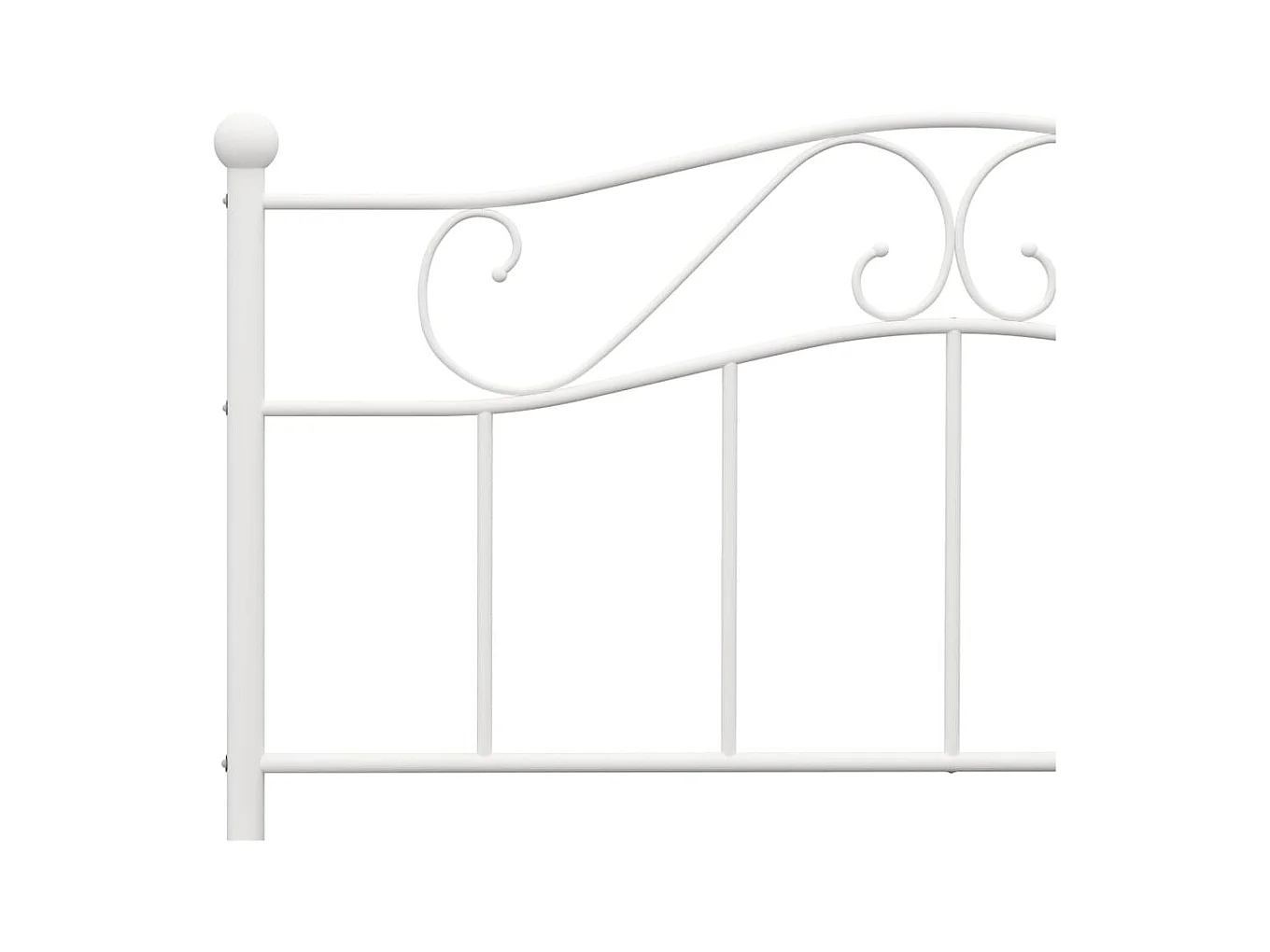 Struttura letto senza materasso in metallo bianco 140x200 cm