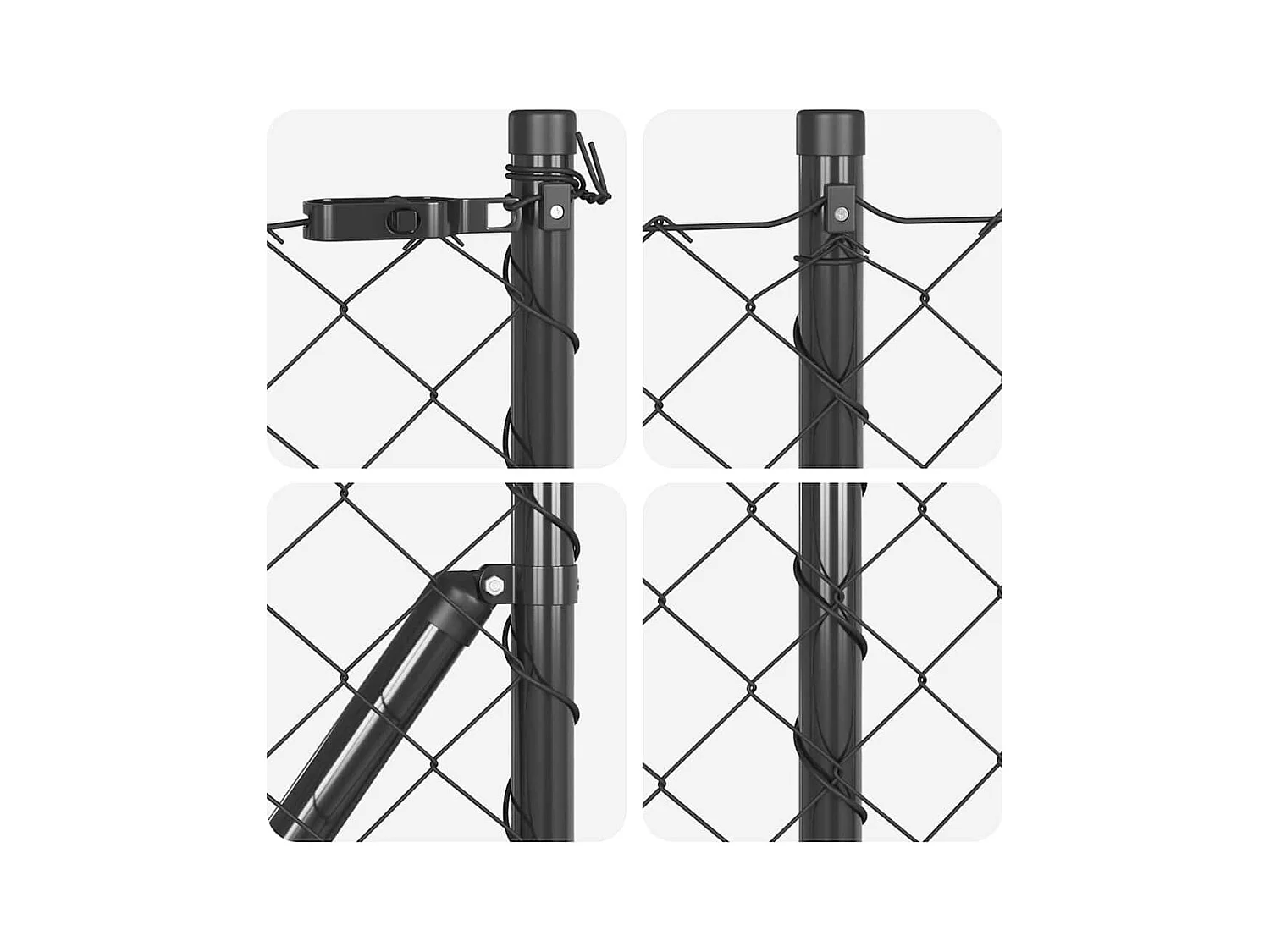 Struttura letto senza materasso in metallo bianco 140x200 cm