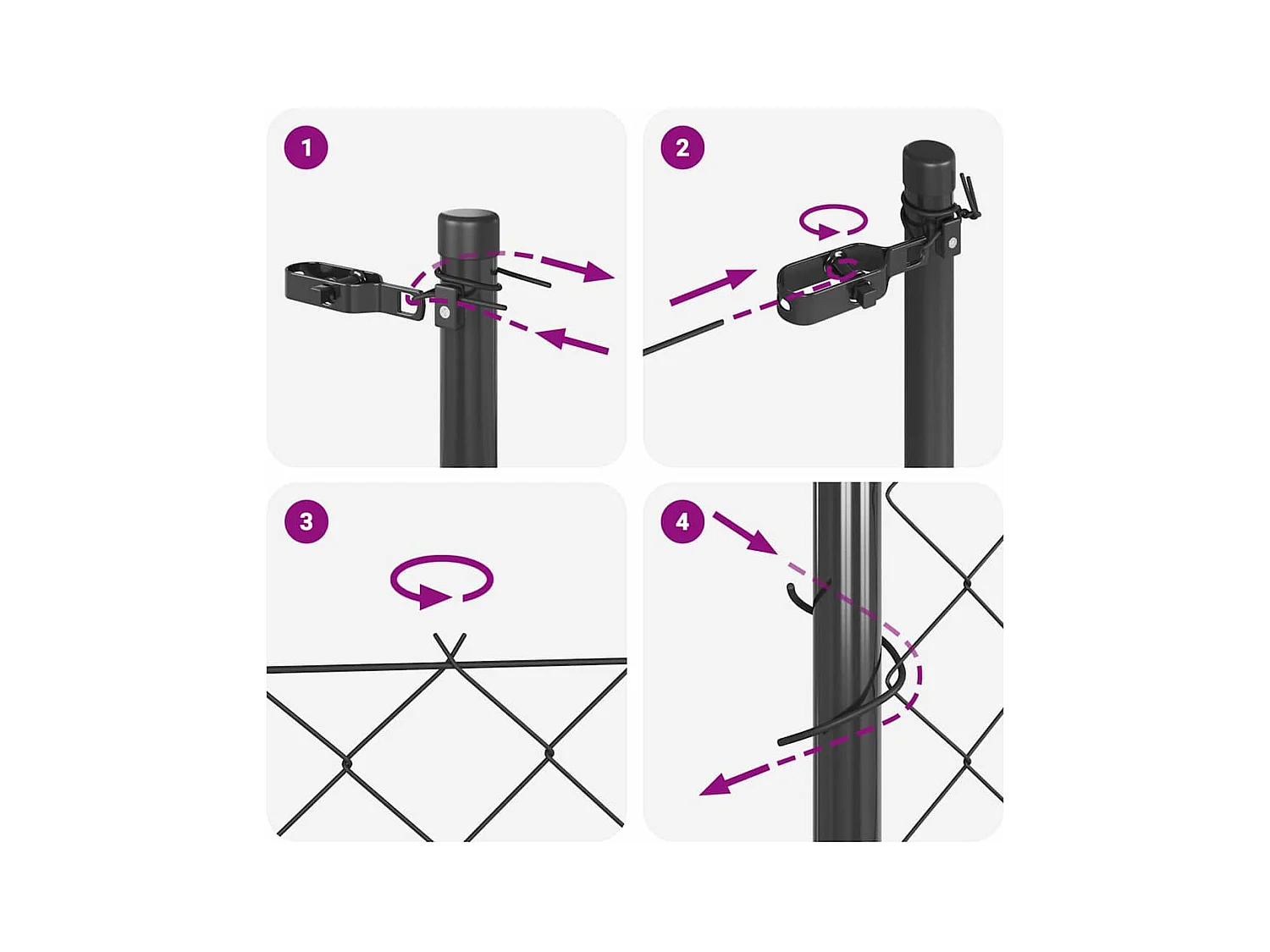 Struttura letto senza materasso in metallo bianco 140x200 cm