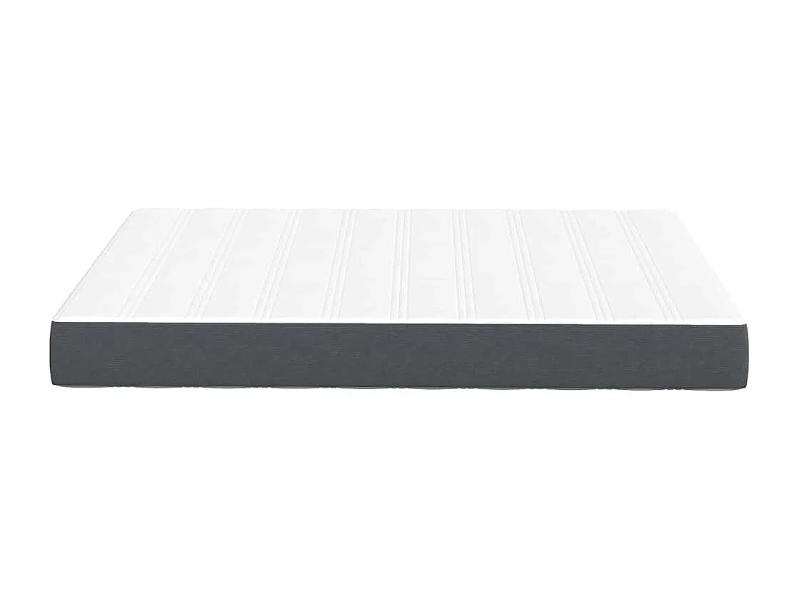 Matelas de Lit avec matelas Gris 140 x 200 cm tissu