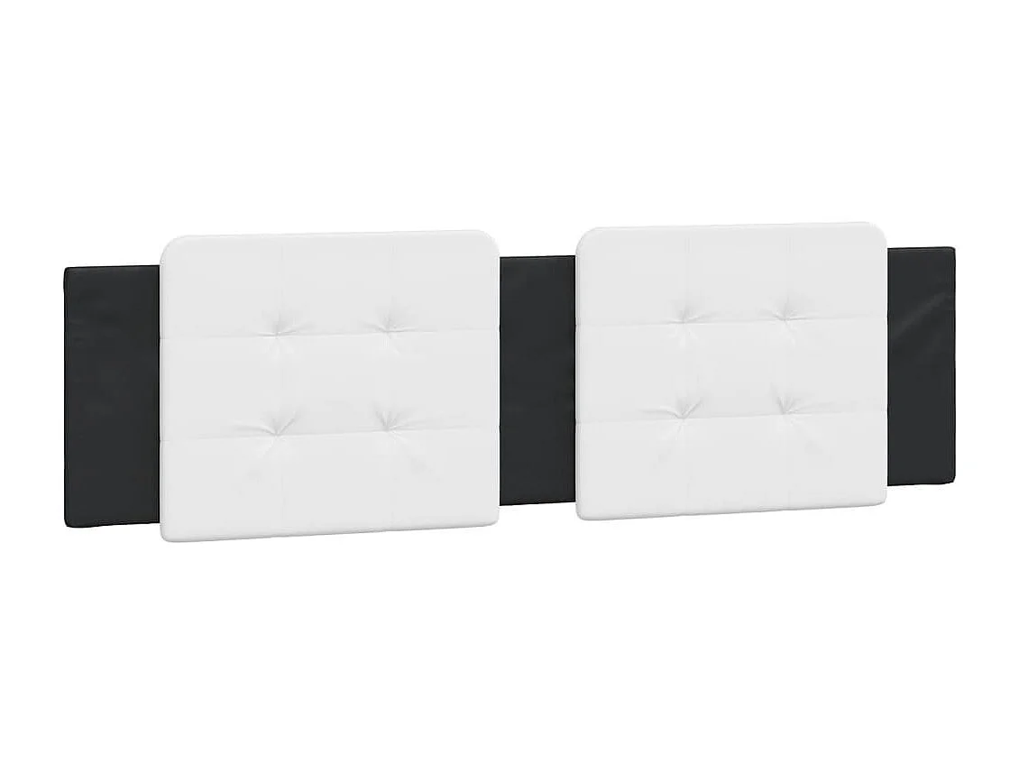 Cadre de lit sans matelas noir et blanc 180x200 cm similicuir