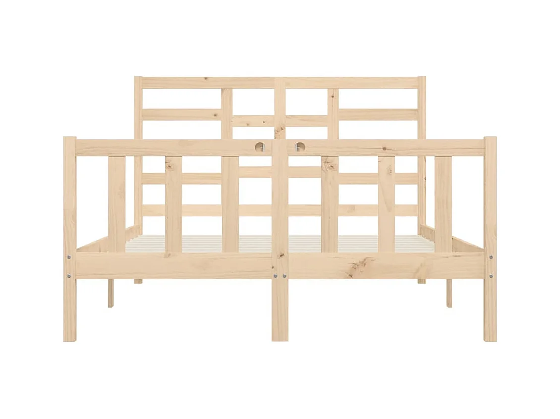 Struttura letto senza materasso 160x200 cm in legno massello di pino