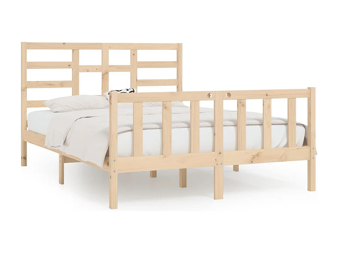Estructura de cama sin colchón 160x200 cm madera maciza de pino