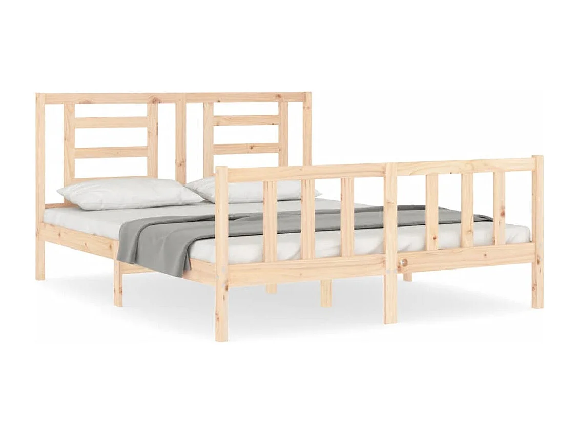 Struttura letto senza materasso 160x200 cm in legno massello di pino