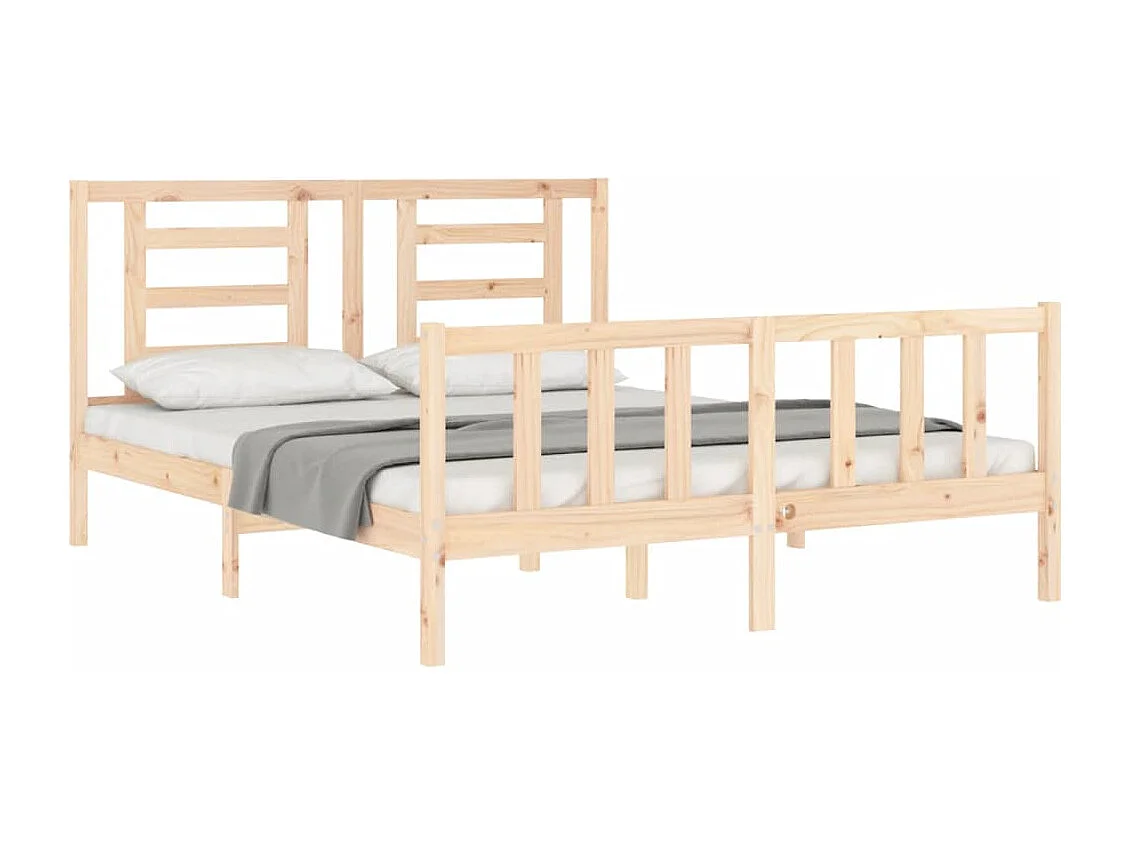 Struttura letto senza materasso 160x200 cm in legno massello di pino