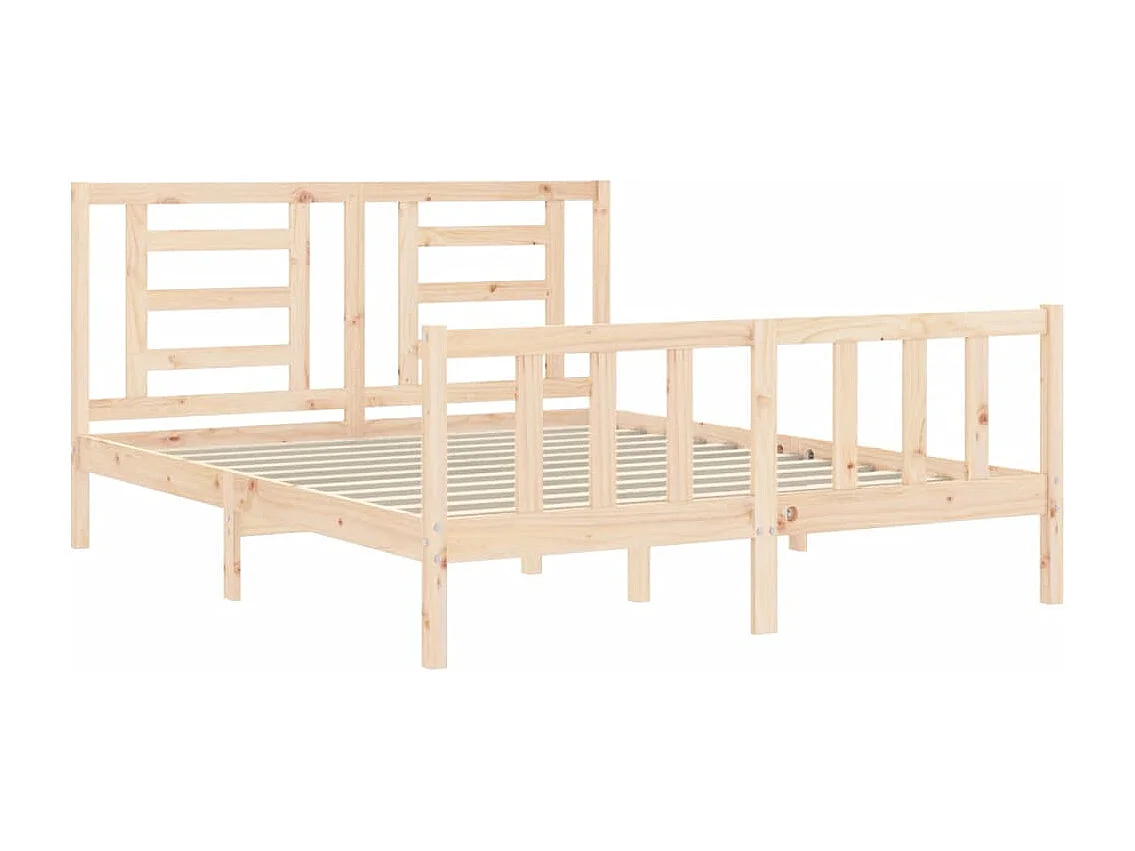 Struttura letto senza materasso 160x200 cm in legno massello di pino
