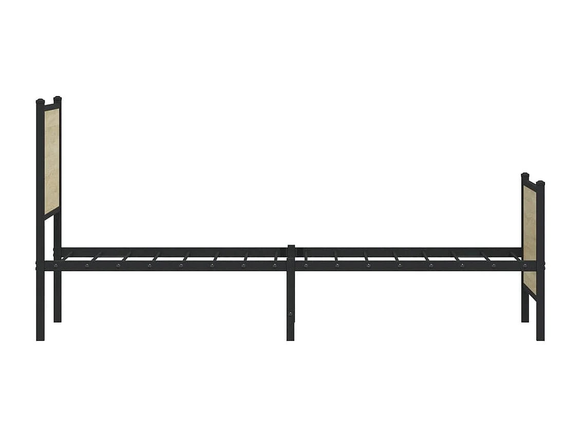 Metallbettgestell ohne Matratze Eiche Sonoma 140x190 cm