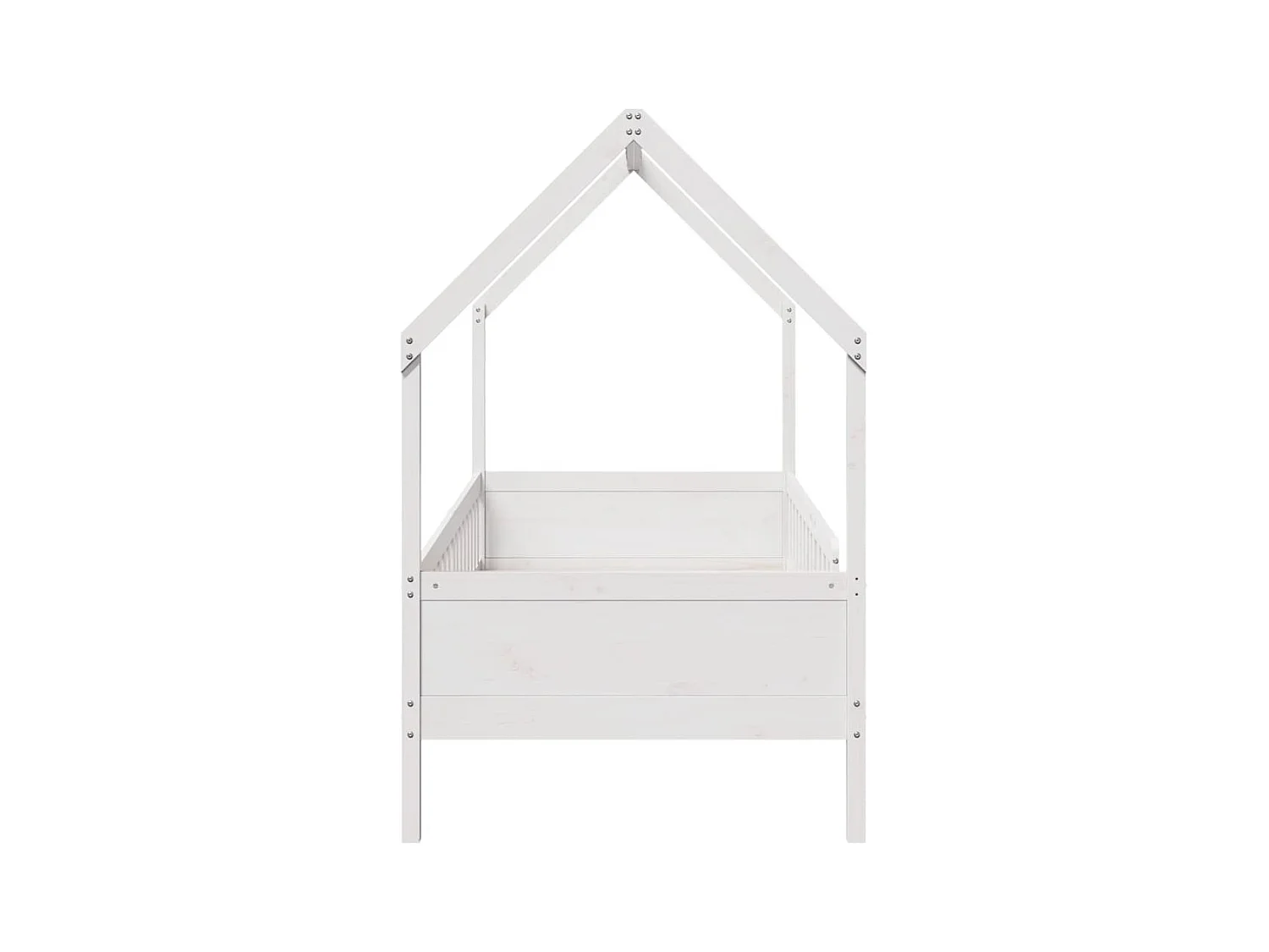 Estructura de cama infantil forma de casa sin colchón de pino