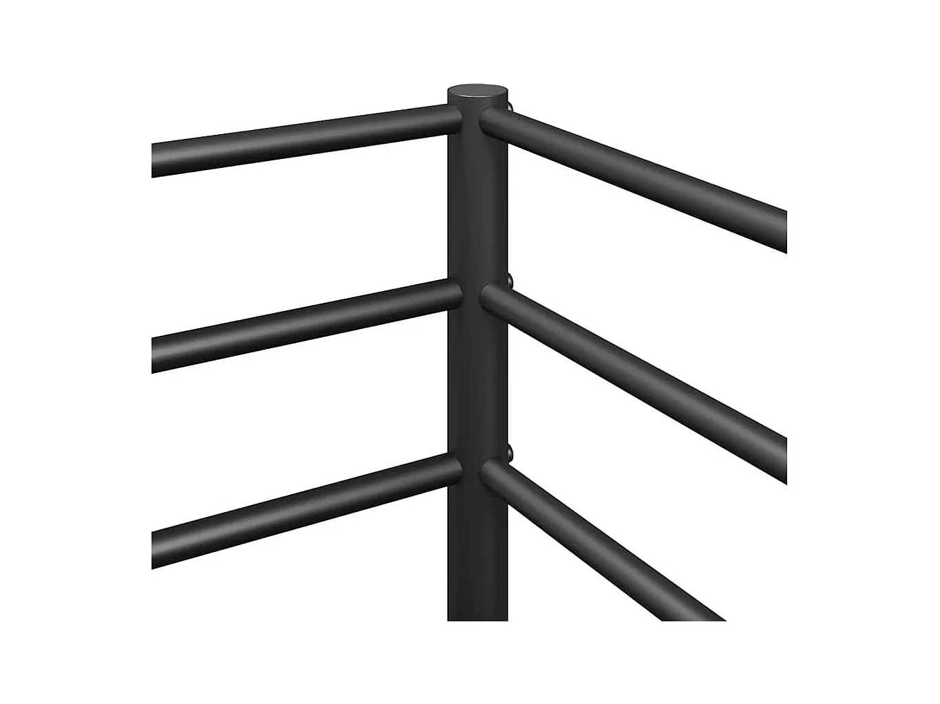 Lit superposé sans matelas noir 100x200 cm acier