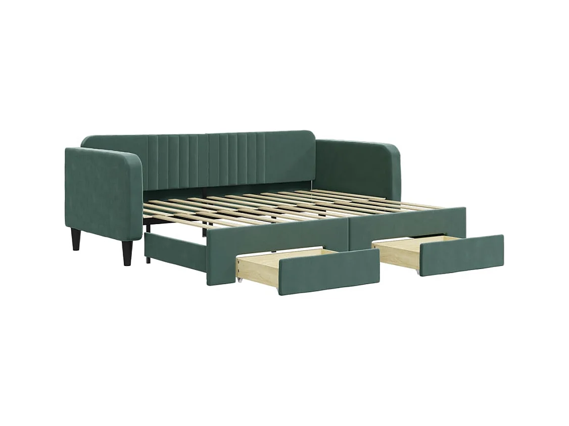 Dagbed met onderschuifbed en lades zonder matras 90x200 cm