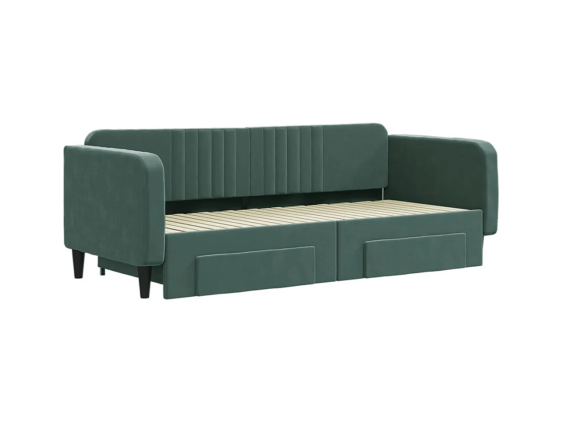 Dagbed met onderschuifbed en lades zonder matras 90x200 cm