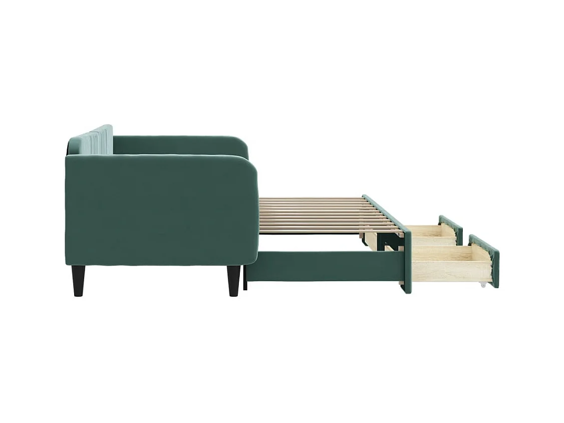 Dagbed met onderschuifbed en lades zonder matras 90x200 cm