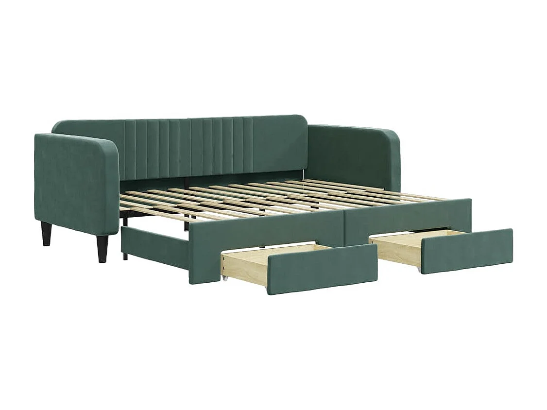 Dagbed met onderschuifbed en lades zonder matras 90x200 cm