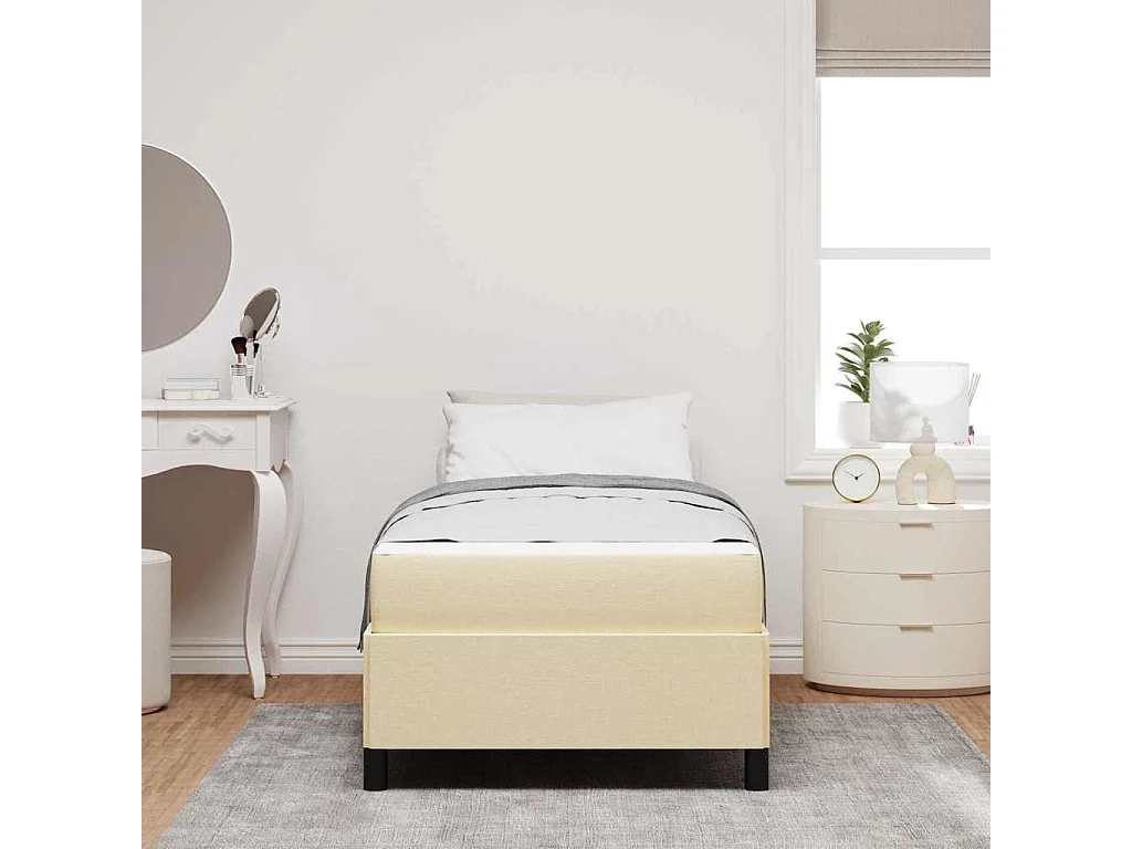 Taupe en zwart springbed 90 x 190 cm