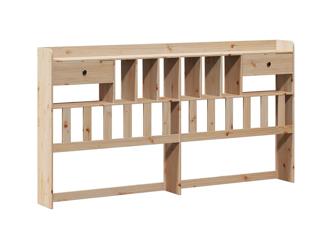 Bibliotheekbed zonder matras 180x200 cm massief grenenhout