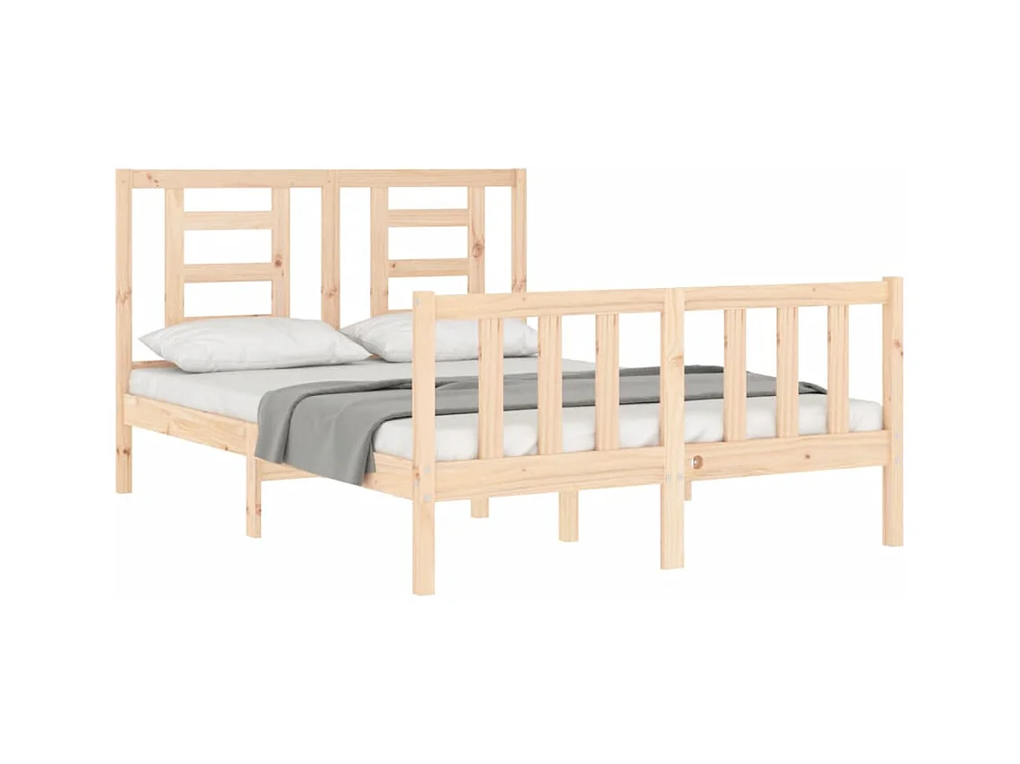 Cadre de lit sans matelas 140x190 cm bois de pin massif