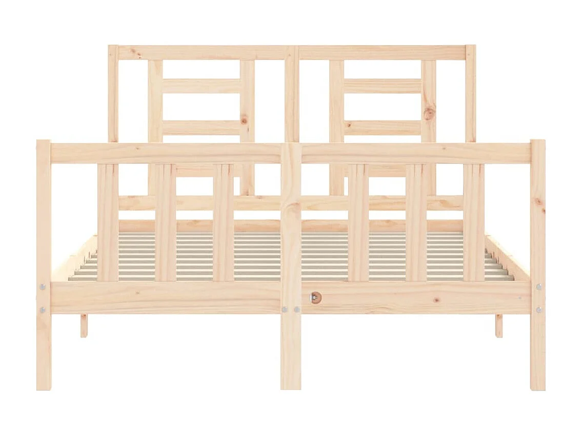 Cadre de lit sans matelas 140x190 cm bois de pin massif