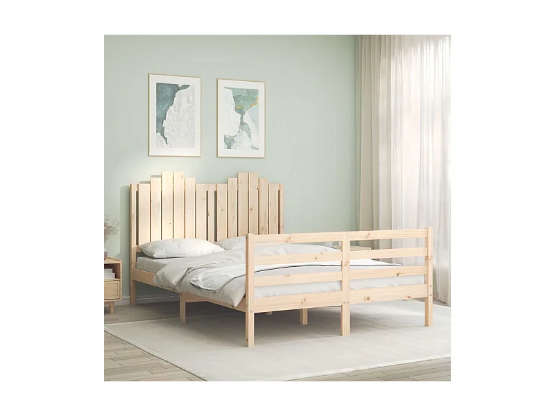 Bedframe van massief hout zonder matras