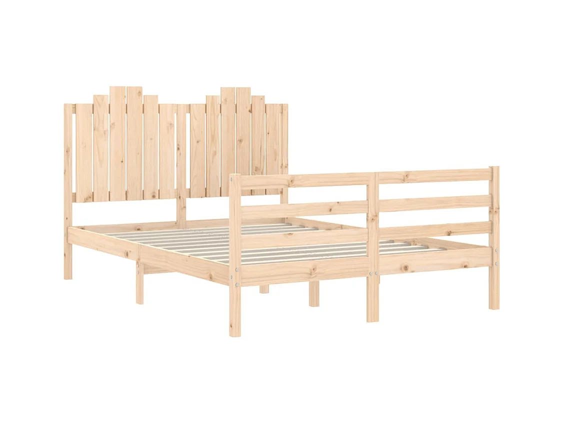 Struttura letto in legno massello senza materasso