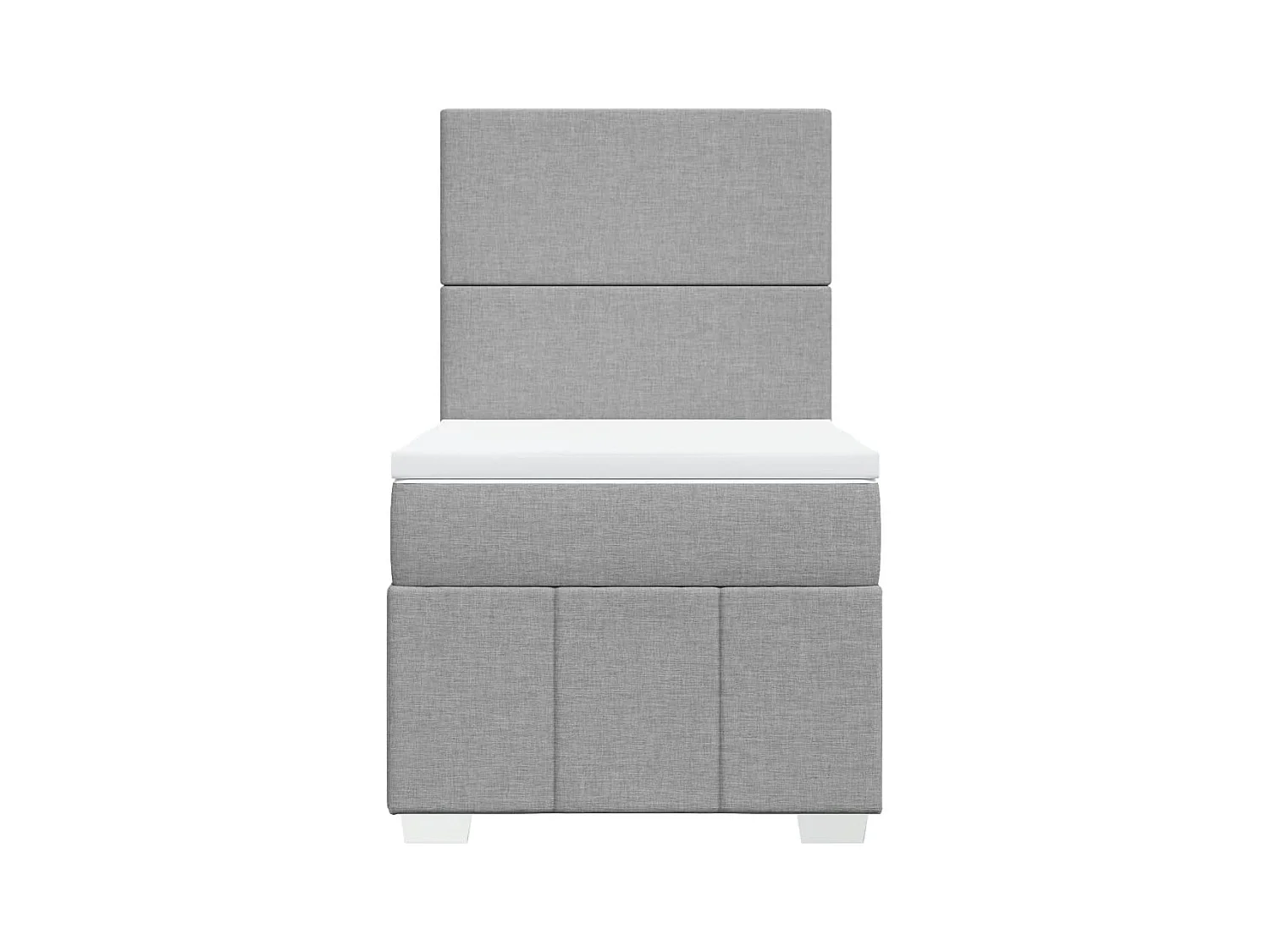 Lattenbodem en matras Lichtgrijs 90x190 cm Stof