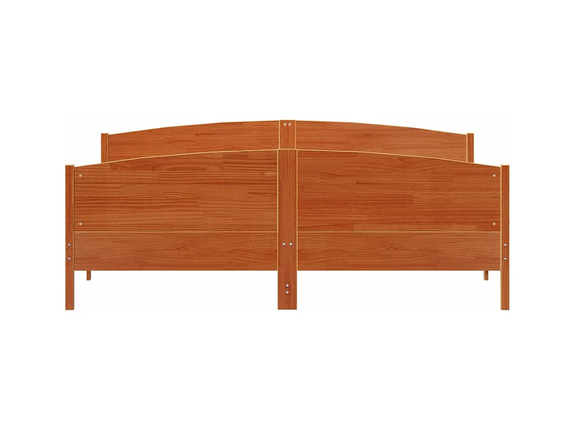 Bedframe zonder matras, bruine was, 180x200cm, massief grenenhout
