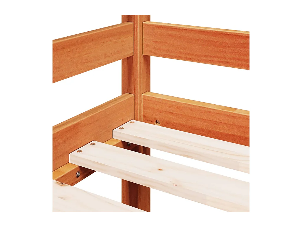 Kinderhoogslaper zonder matras met ladder 90x200 cm