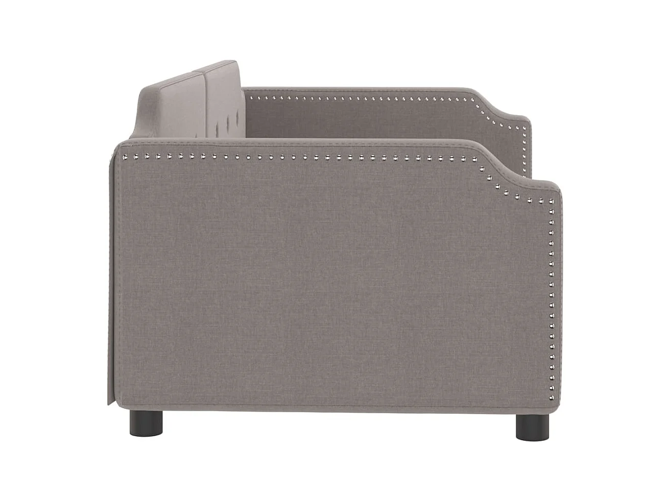 Divano letto senza materasso in tessuto tortora 90x200 cm