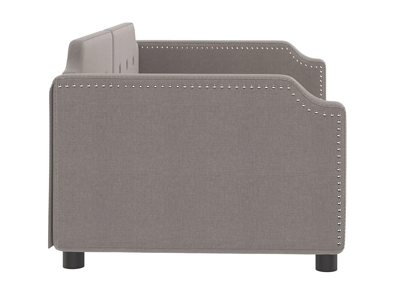 Lit de repos sans matelas taupe 90x200 cm tissu