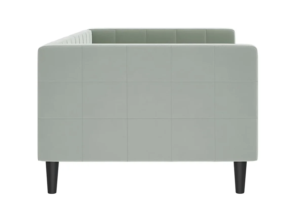 Lit de repos sans matelas gris clair 90x190 cm velours