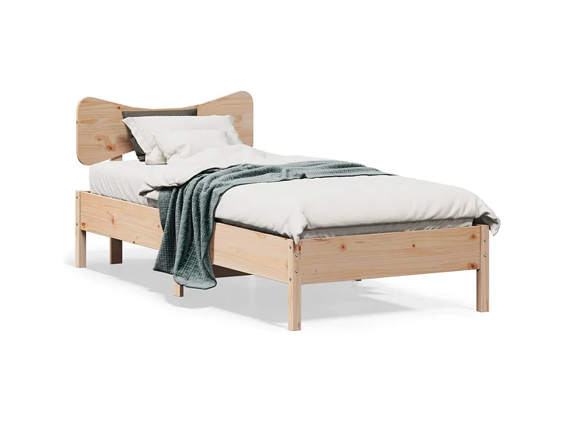 Estructura de cama sin colchón 100x200 cm madera maciza de pino