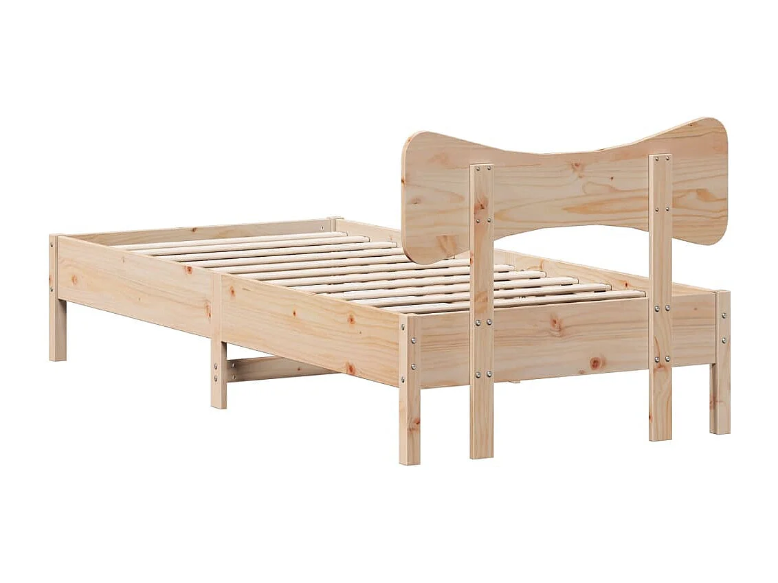 Estructura de cama sin colchón 100x200 cm madera maciza de pino