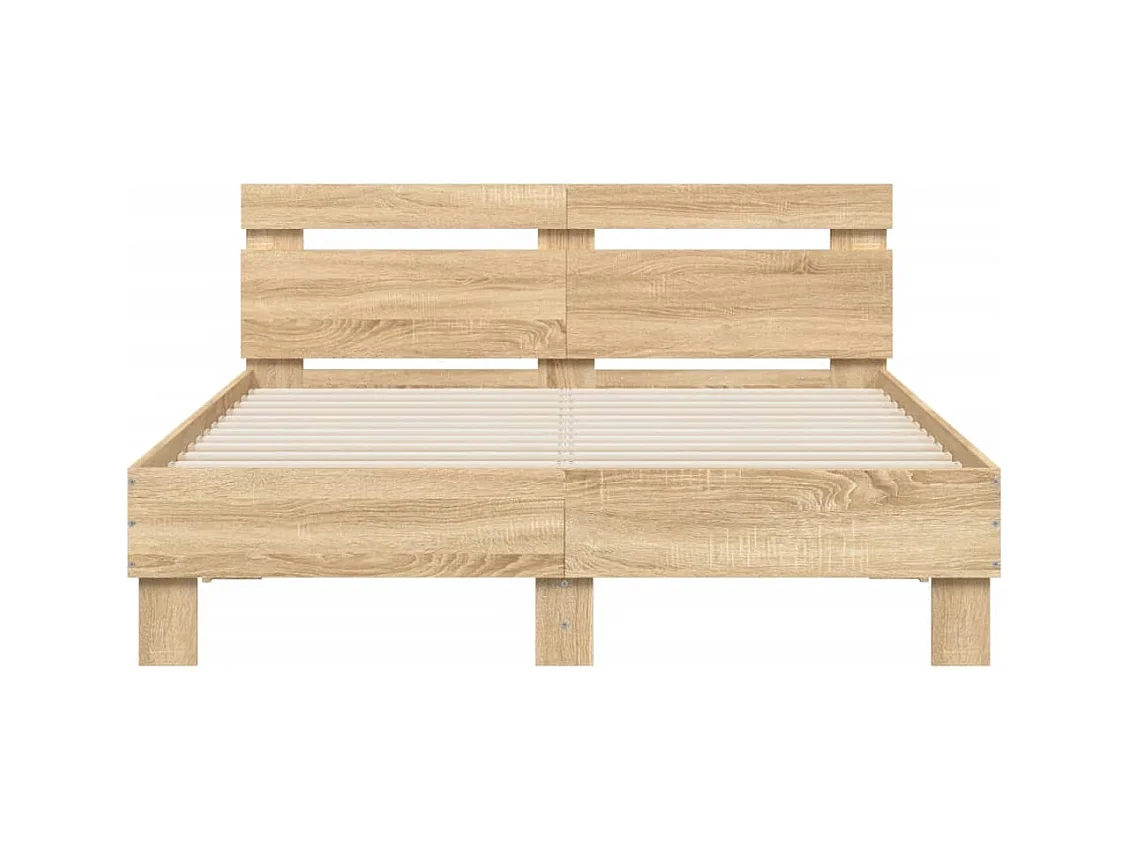 Estructura de cama sin colchón roble Sonoma 120x200 cm