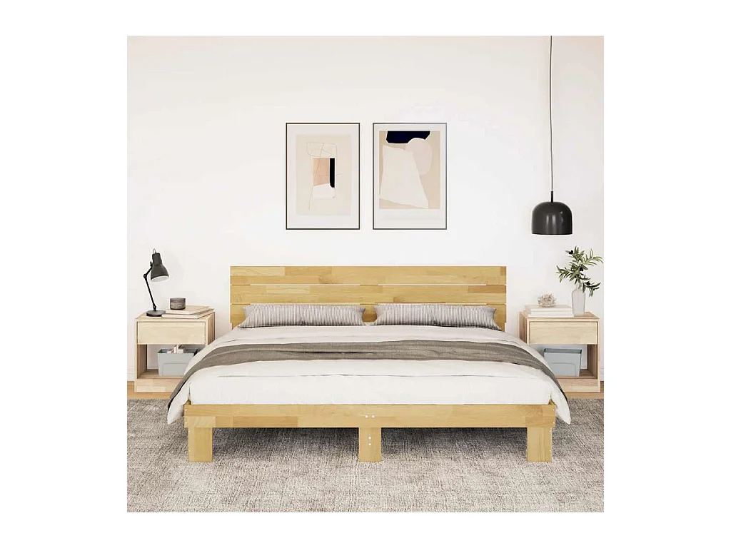 Struttura letto con testiera senza materasso 180 x 200 cm