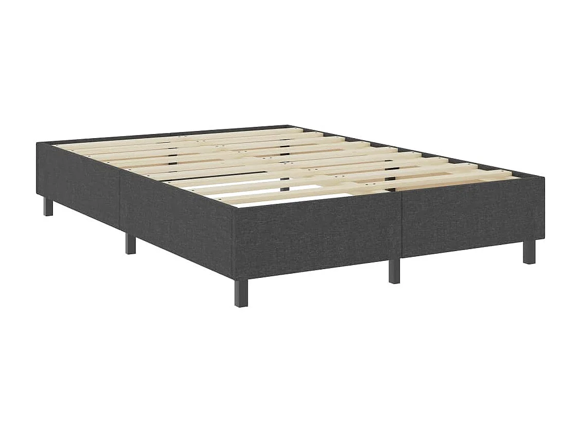 Sommier à lattes de lit sans matelas gris tissu 180x200 cm