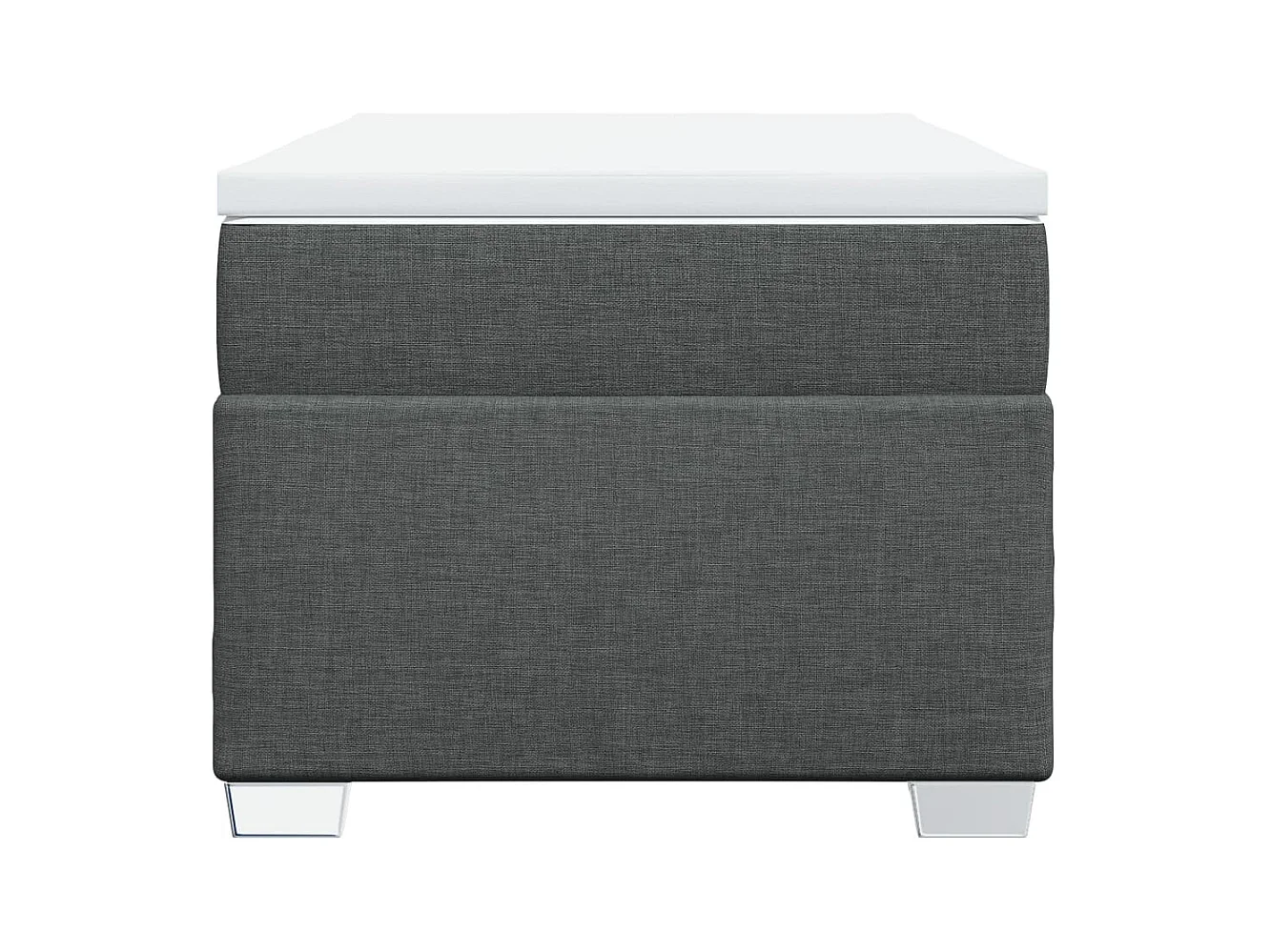 Lattenbodem en matras Donkergrijs 90x190 cm Stof