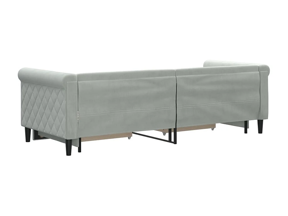 Lit de jour avec gigogne et tiroirs sans matelas 80x200 cm