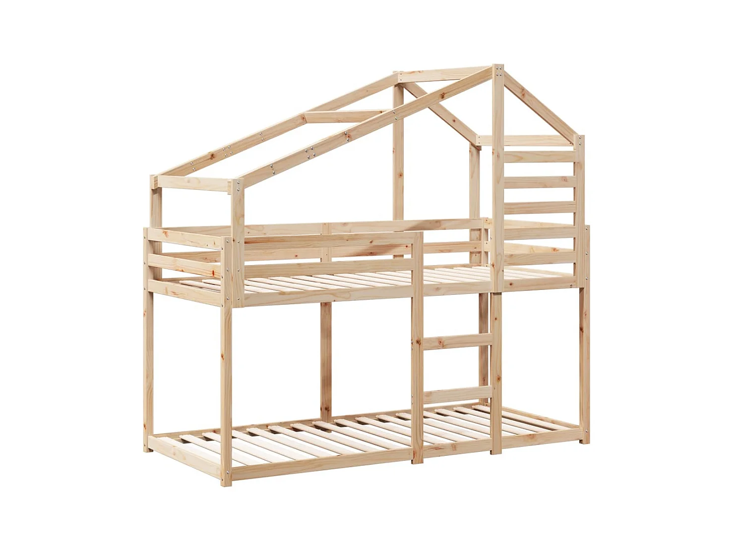 Lit superposé sans matelas 75x190 cm bois de pin massif