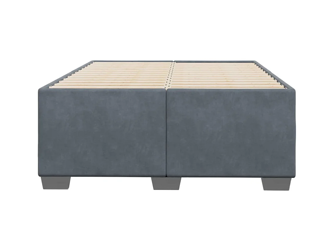 Estructura de cama gris oscuro sin colchón 120x200 cm terciopelo