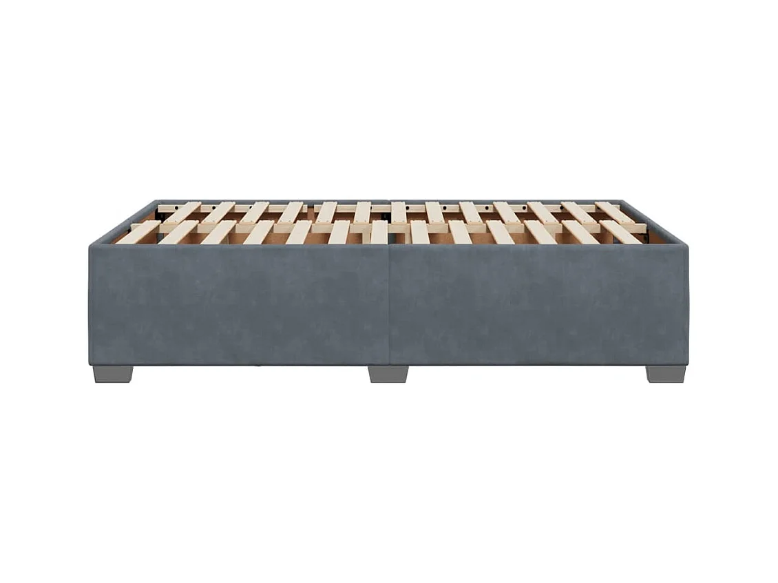 Estructura de cama gris oscuro sin colchón 120x200 cm terciopelo