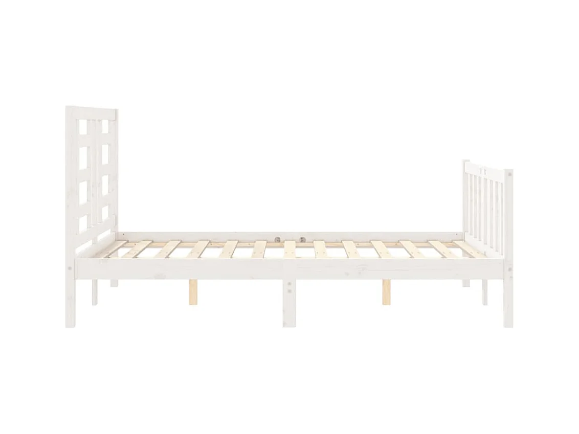 Bettgestell ohne Matratze weiß 120x200 cm Kiefer Massivholz
