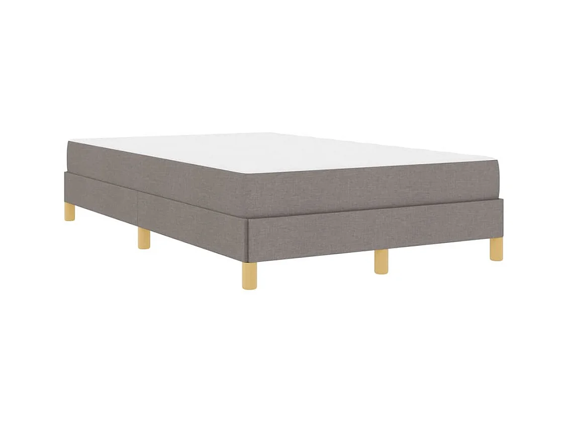 Letto Box Spring color tortora e marrone 120 x 200 cm