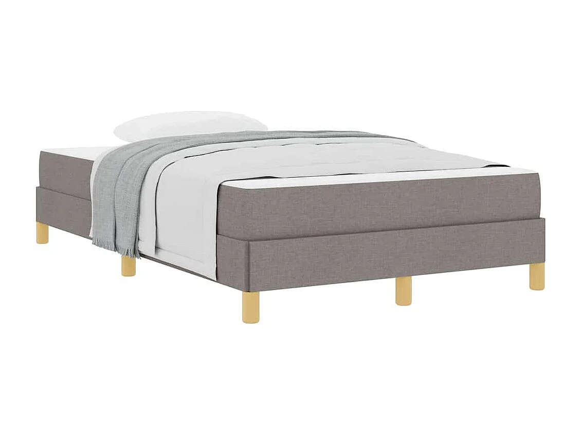 Lit à ressorts Taupe et Marron 120 x 200 cm