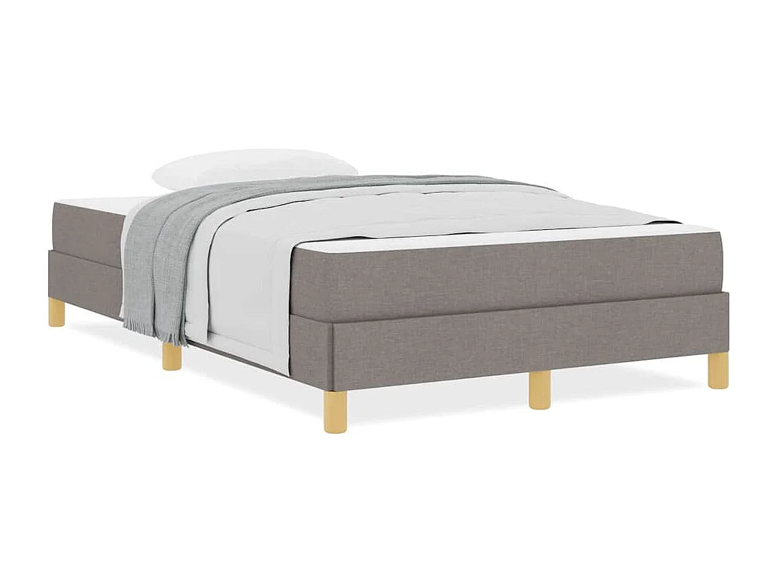 Lit à ressorts Taupe et Marron 120 x 200 cm